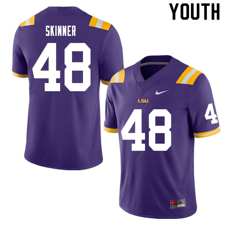 Youth #48 Quentin Skinner LSU Tigers College Football Jerseys Sale-Purple